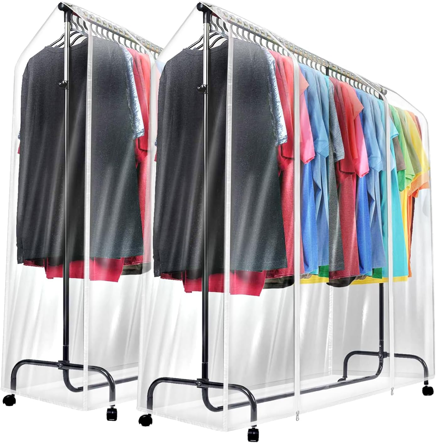 Amazon.com: Sorbus Garment Rack COVER 2 Pack- 6 Ft Transparent Clothes ...