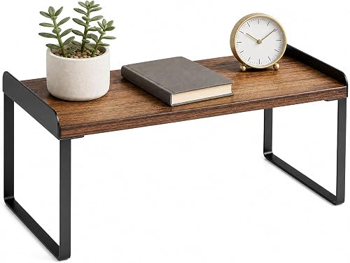 CHAIMIC Schreibtischregal aus Holz, Schreibtisch Organizer für Home Office