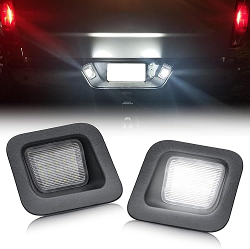 R&F Auto Luces LED de matrícula de repuesto para Ram 1500 2500 3500 (2003-2018)  Ram 1500 Classic (2019-2020), lente transparente alimentada por 40 disponible en Yaxa Peru