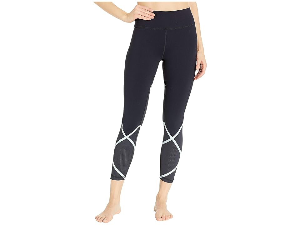 

SHAPE Activewear Cross Check Leggings (Black/Icy Morn) Women's Casual Pants