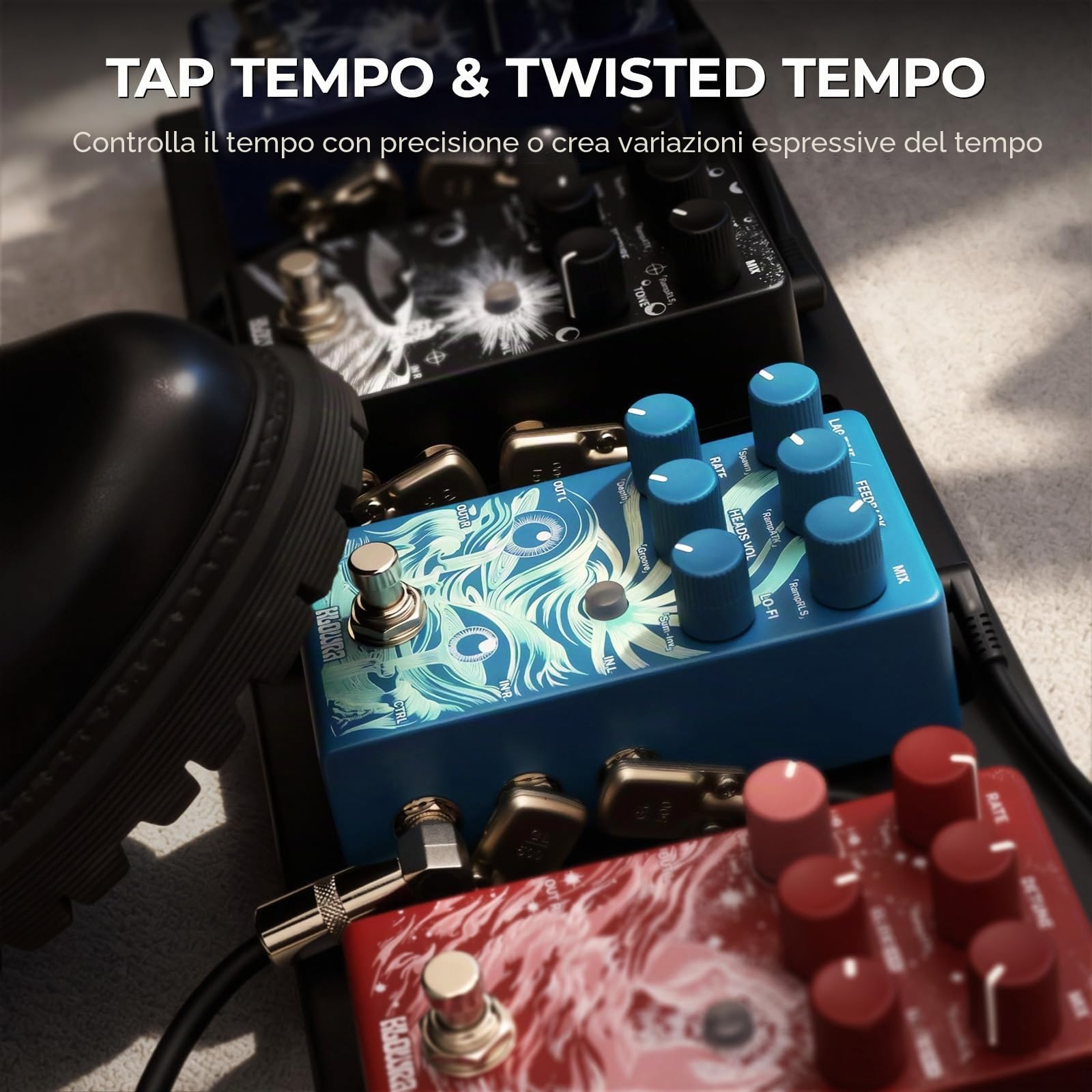 Rilum Multi-Head Delay Effetti Pedale