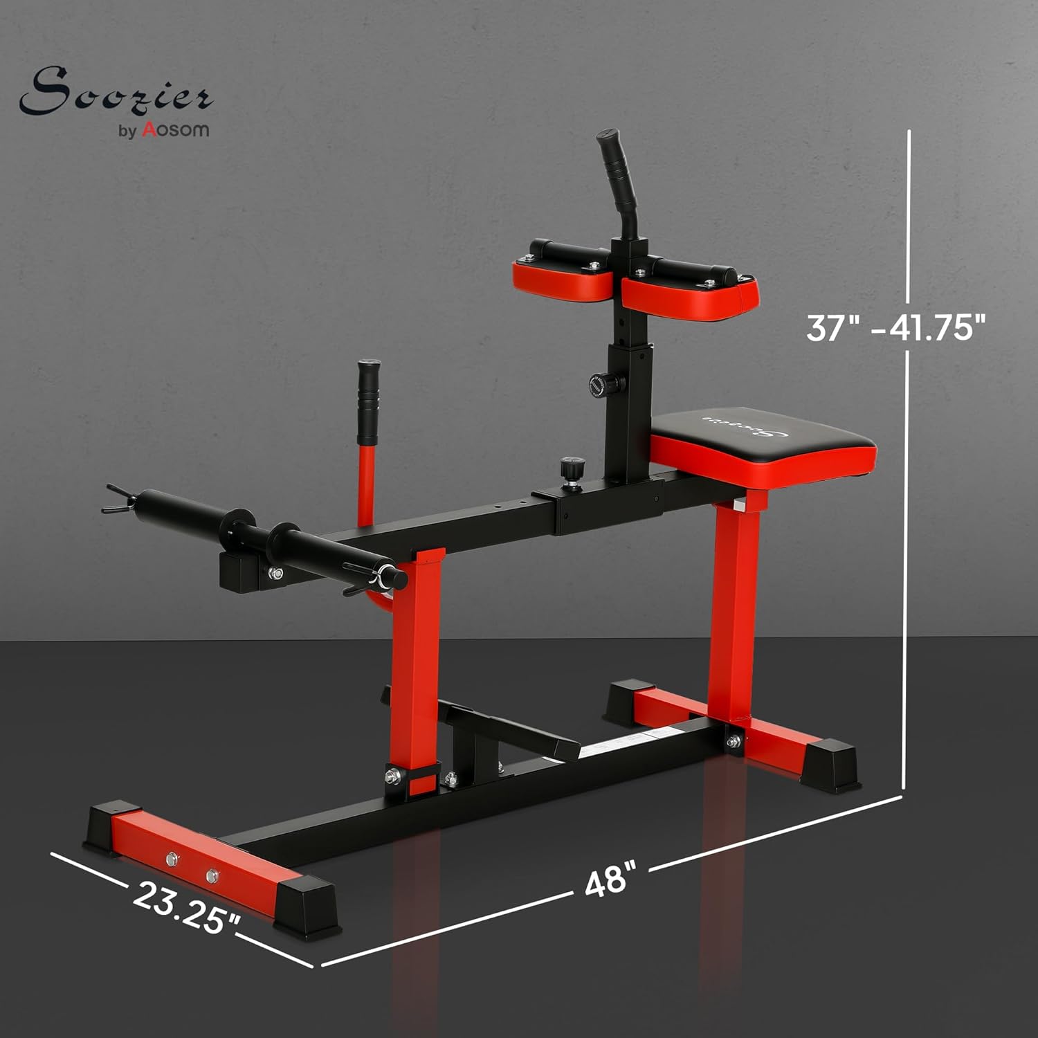 Soozier Seated Calf Raise Machine, Adjustable Calf Machine L...