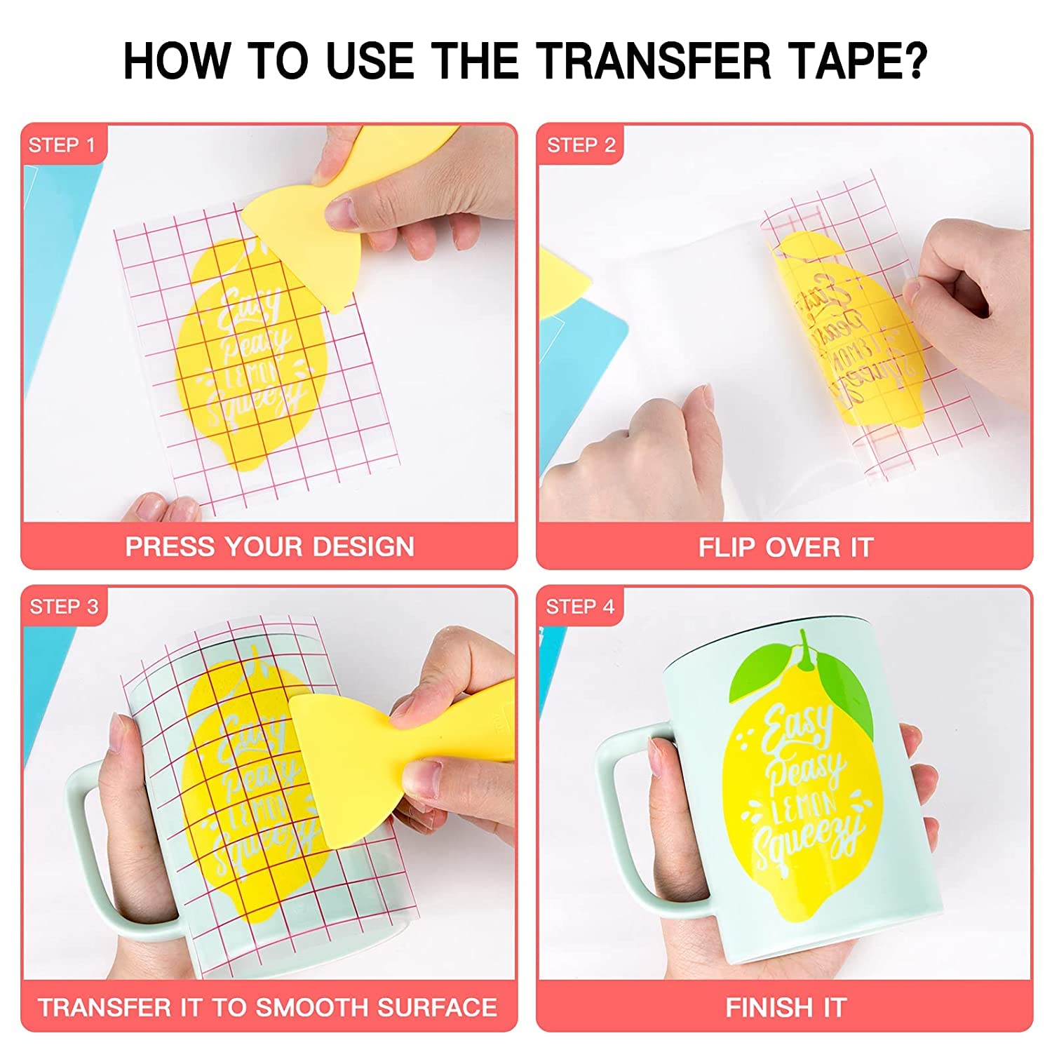 Buy Transfer Tape For Vinyl 12 X 16 4 Feet 30 5 Cm X 500 Cm With Clear Alignment Grid Vinyl Transfer Tape Cameo Vinyl Transfer Tape For Decals Signs Walls Windows Mug Online In Turkey B08ktbrc5r