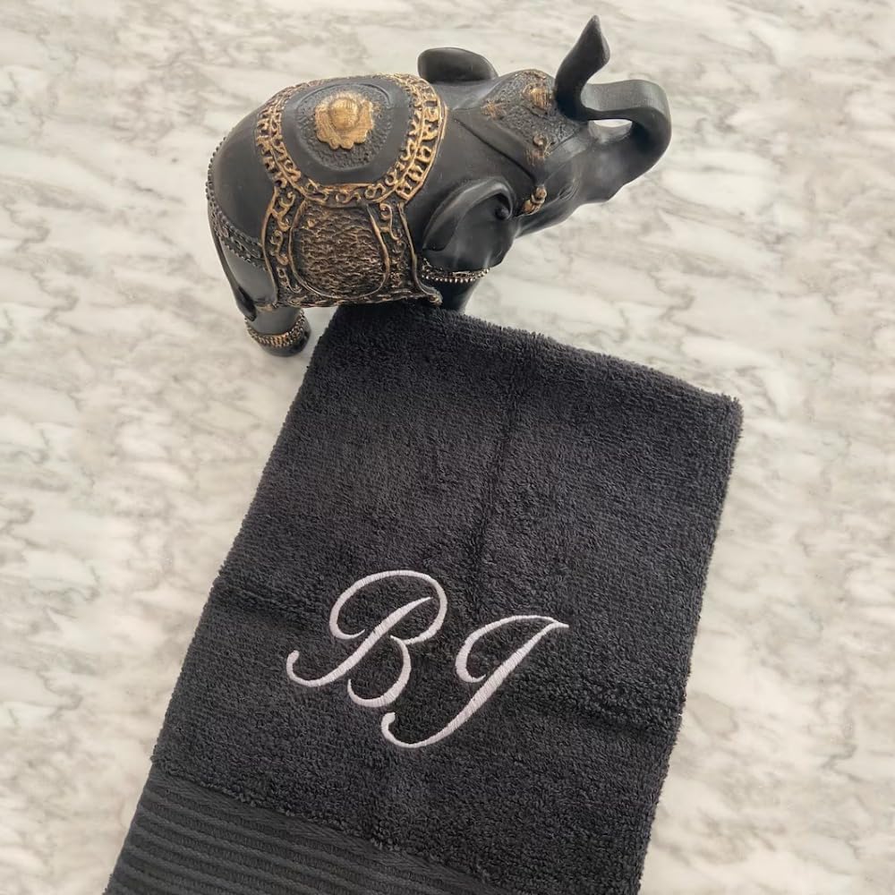 IEK Personalized Name Home Bath Towel Custom Embroidered Monogrammed Cotton Bath Sheet Unique Party Gifts Towel with Names (Towels and Bath Towels)