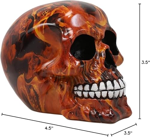 Miniatura 9 de Ebros Gift Día de los Muertos Infierno Ardiente Infierno de Dante Tatuaje Fuego Tatuaje Calavera de Azúcar Estatua como accesorio decorativo de
