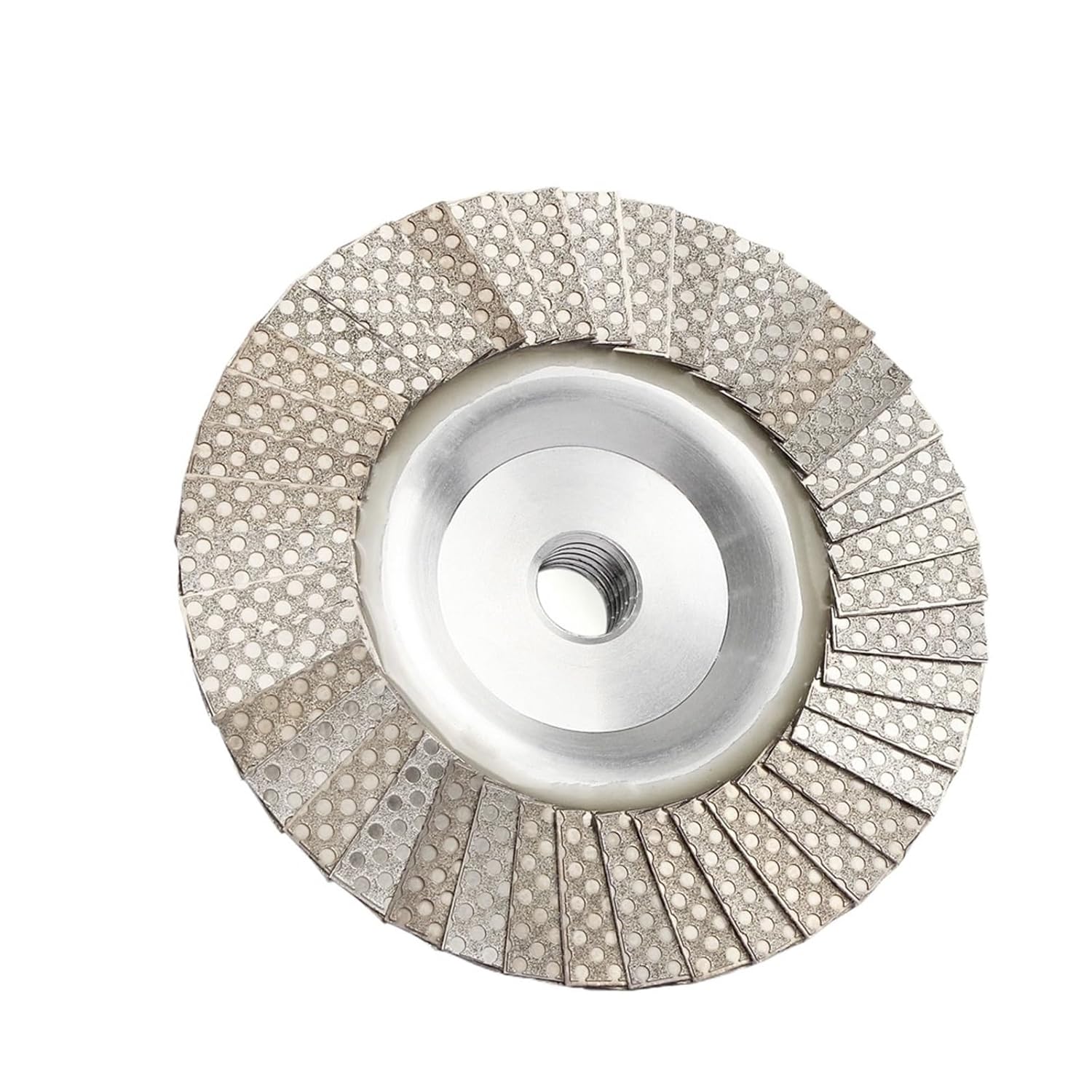 Diamond Flap Disc 4 Inch M14 Or 5/8-11 Thread Metal Adapter Diamond Electroplated Grinding Wheel Flap Disc Abrasive Tool(5-8-11,400)