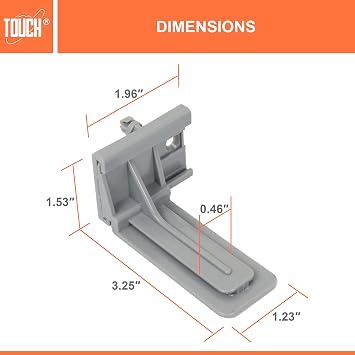 TOUCH Rear Mounting (6 Pairs, 12 Pcs) for 1/2 and 5/8 INCH Undermount Soft-Close Drawer Slides Socket, Drawer Track Back Mount Brackets for Face Frame Cabinets Drawer Gildes