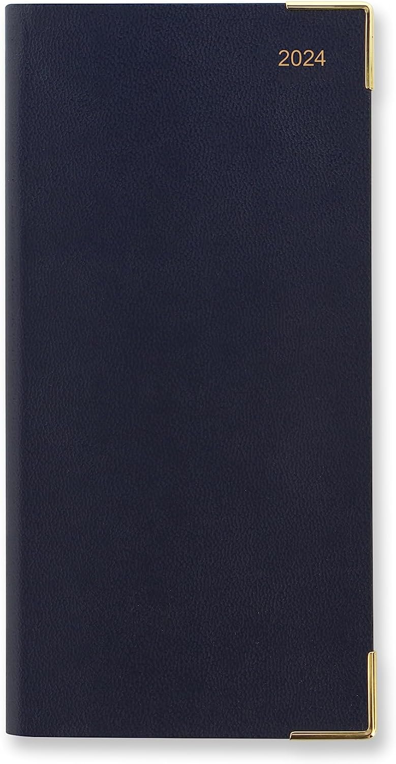 Letts Classic Slim portrait week to view with appointments 2024 diary - black