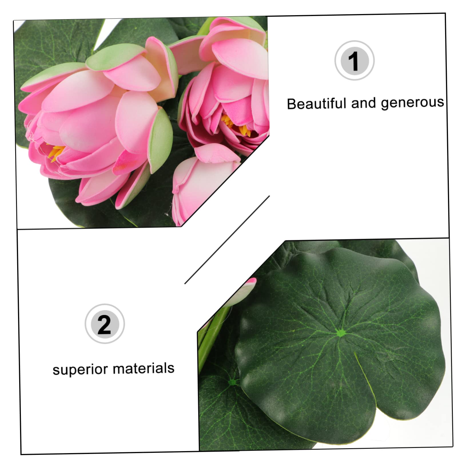 ULTECHNOVO Künstliche Rosa Blumen Stück 2 Veryhome aus Lotusblumen Eva in Blumendekoration Fensterbank und Büro