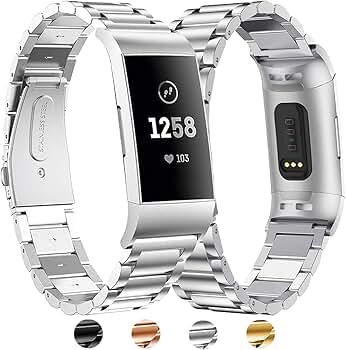 Edelstahl Armband Für Fitbit Charge 3/4 - Metall Armband Mit Magnetverschluss