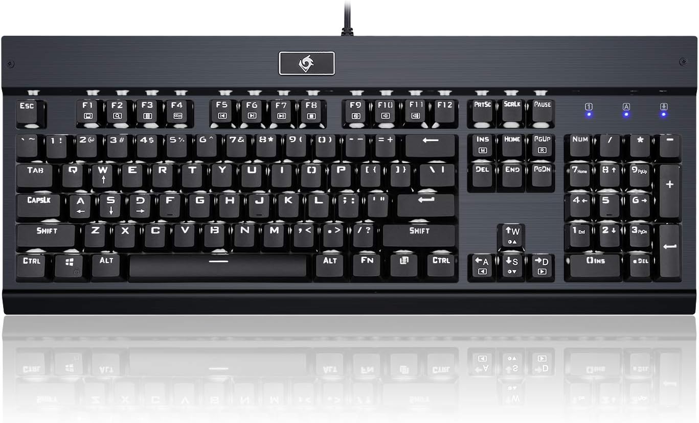 Eagletec KG010 Mechanical Keyboard top-down view