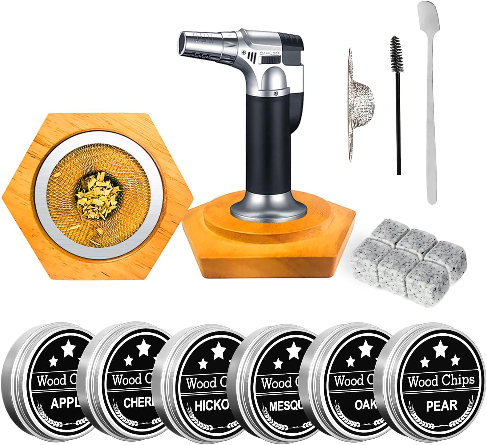 Bourbon Whiskey Gifts for Men - Fun Cocktail Smoker Kit with Torch, Birthday Anniversary Unique Gifts for Husband Dad Grandpa, Cool Smoked Bourbon Kit, Mens Gift Ideas for Christmas