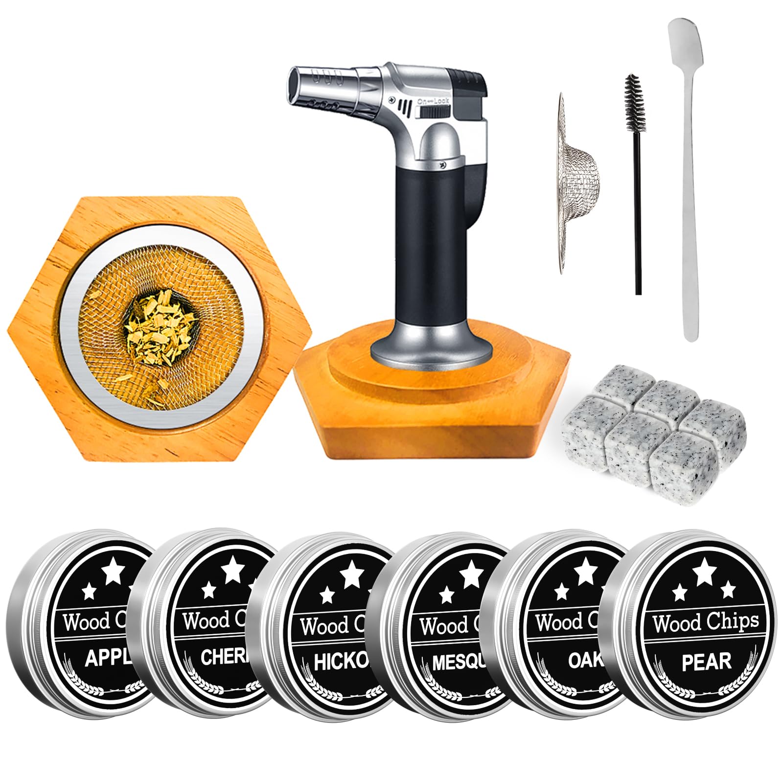 Bourbon Whiskey Gifts for Men Dad - Cocktail Smoker Kit with Torch, Birthday Anniversary Unique Gifts for Dad Boyfriend Husband Grandpa, Smoked Bourbon Kit, Mens Gifts Ideas
