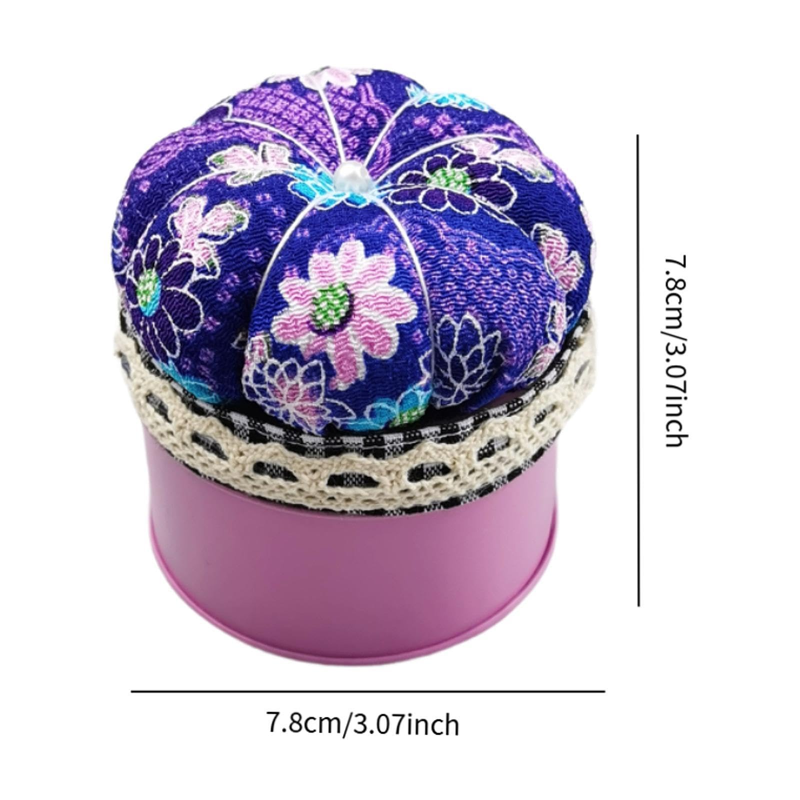 Colaxi Needle Cushion Box Pincushion Sewing Sewing Accessory Quilting Hand Sewing Supplies Needle Pin Holder Sewing Pin Storage Box, Violet