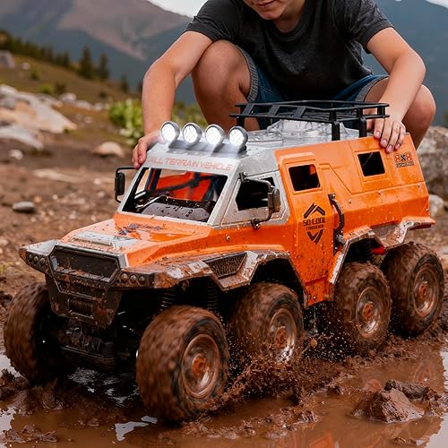 Miniatura 8 de V997 RC Big Truck: Camión RC Grande 4X4 Todoterreno para Adultos, Auto RC Grande 1:10, Juguete Educativo STEM y Programación y Batalla de Bombas