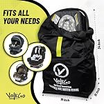 V VOLKGO Car Seat Travel Bag for Airplane with Backpack Straps, Gate Check Bag, Car Seat Bags for Air Travel Carseat Travel Cover, Carseat Travel Bag Cover for Airplane Travel