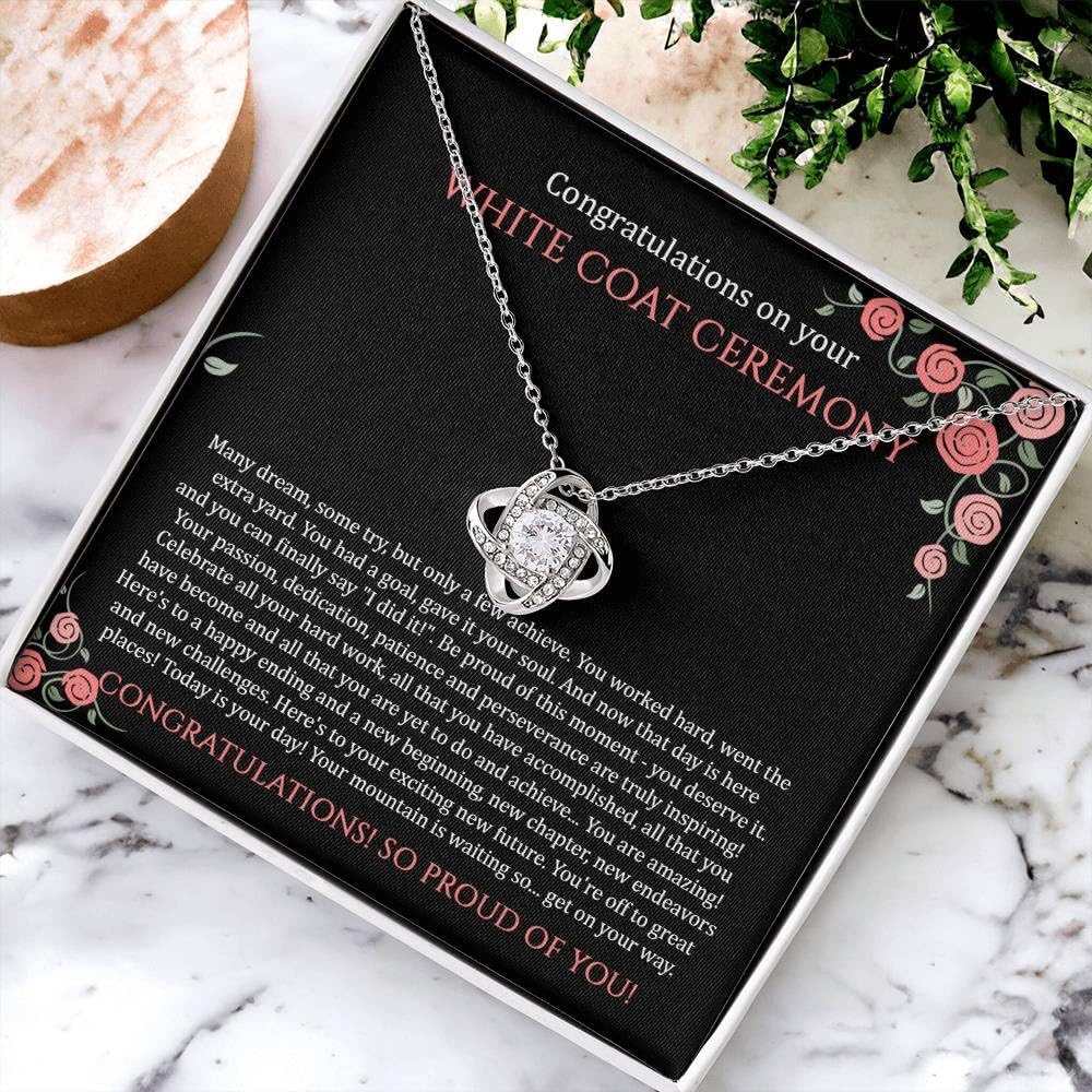 White Coat Ceremony Gift Necklace – Graduation Jewelry for Medical, Dental, Nursing, Veterinary, Pharmacy, Chiropractic Students – Custom New Doctor Gift for Her 2025.