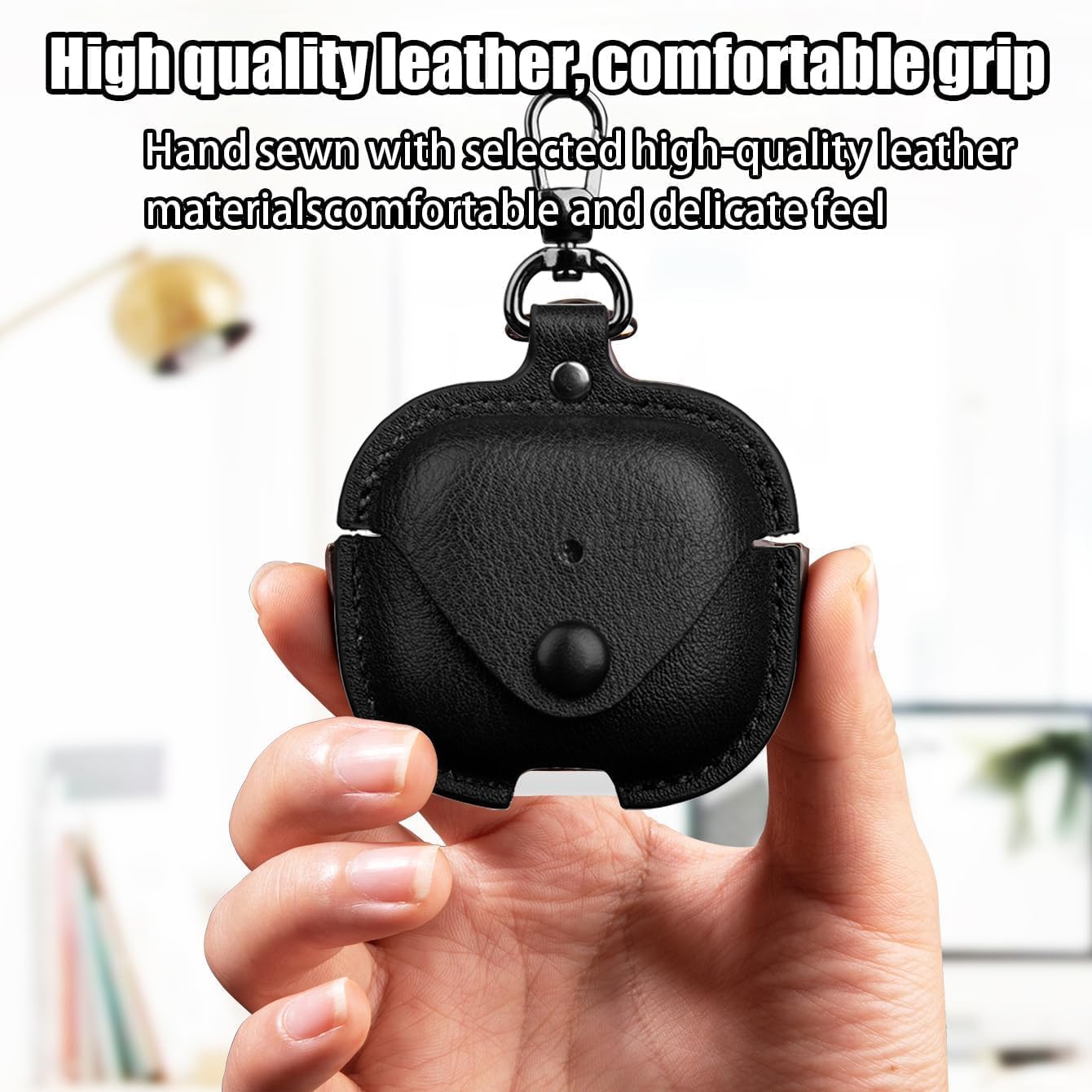 Charging Case Compatible with Airpods 4rd (2024), Type C Charging case for Air-pods 4rd with Leather Protective Cover, Wireless Charging case Replacement with Bluetooth Pairing Sync Button