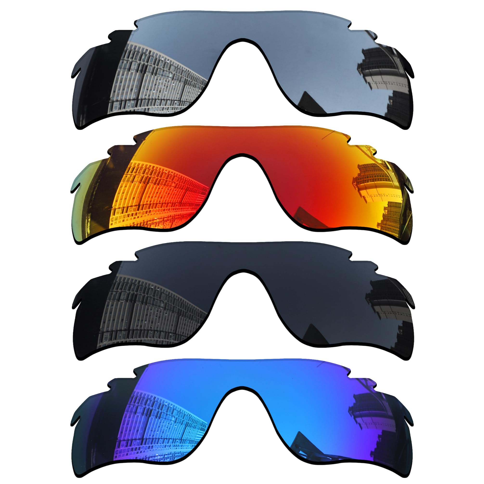 Acefrog 4 lentes de repuesto polarizadas para gafas de sol Oakley RadarLock Path, perfectamente ajustadas, inastillables, antiarañazos, paquete económico