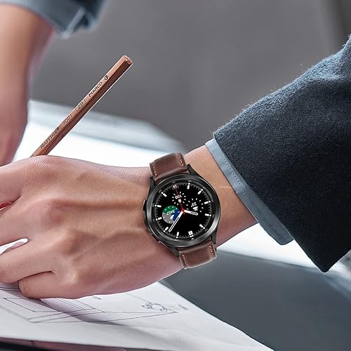 Miniatura 7 de Tasikar Bandas de Cuero Compatibles con Samsung Galaxy Watch 47mm 7654 BandaWatch 6 Classic 43mm 47mmWatch 5 Pro Banda, Correa de Cuero Genuina para