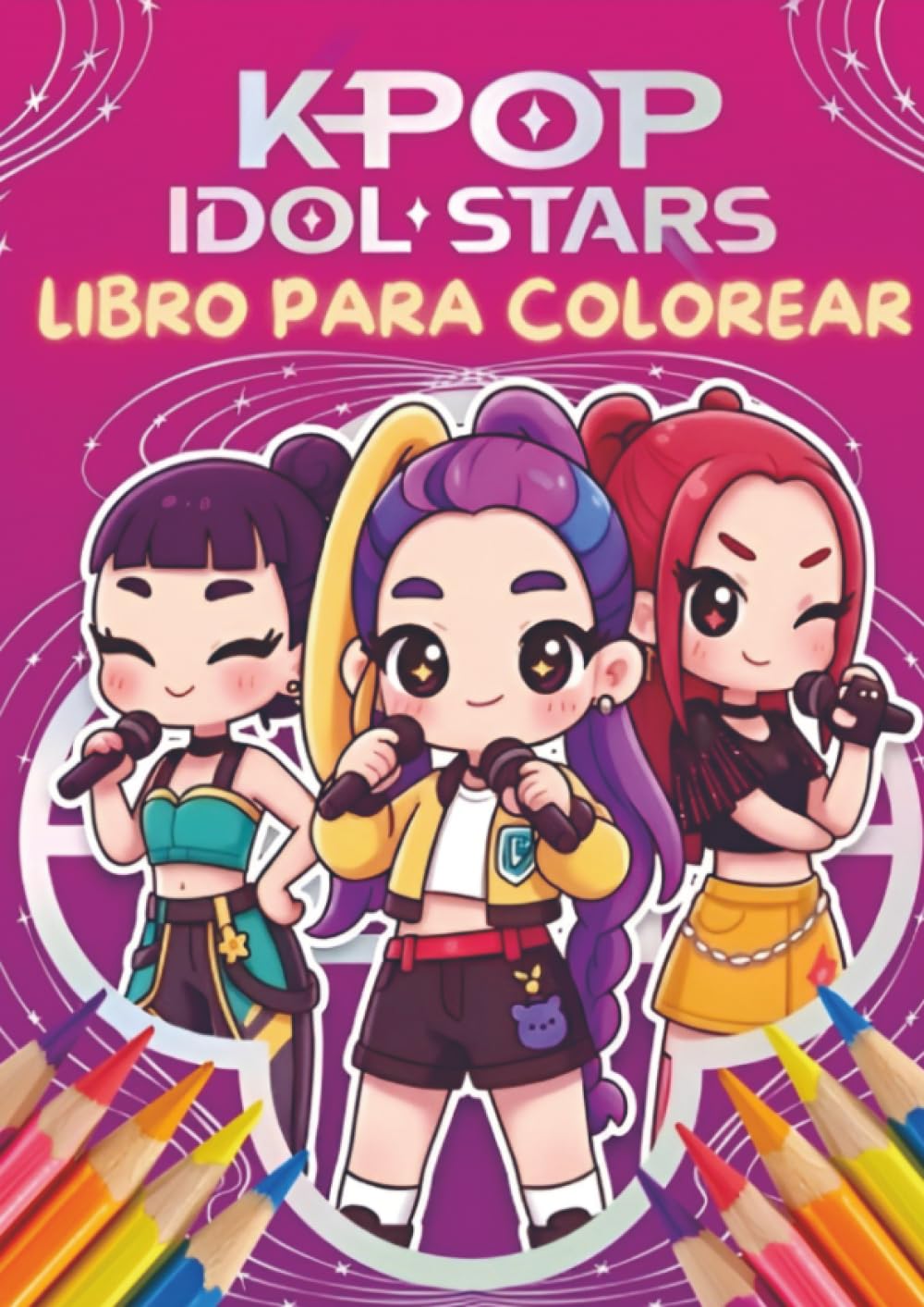 Libro para colorear Chicas Fantásticas Kpop