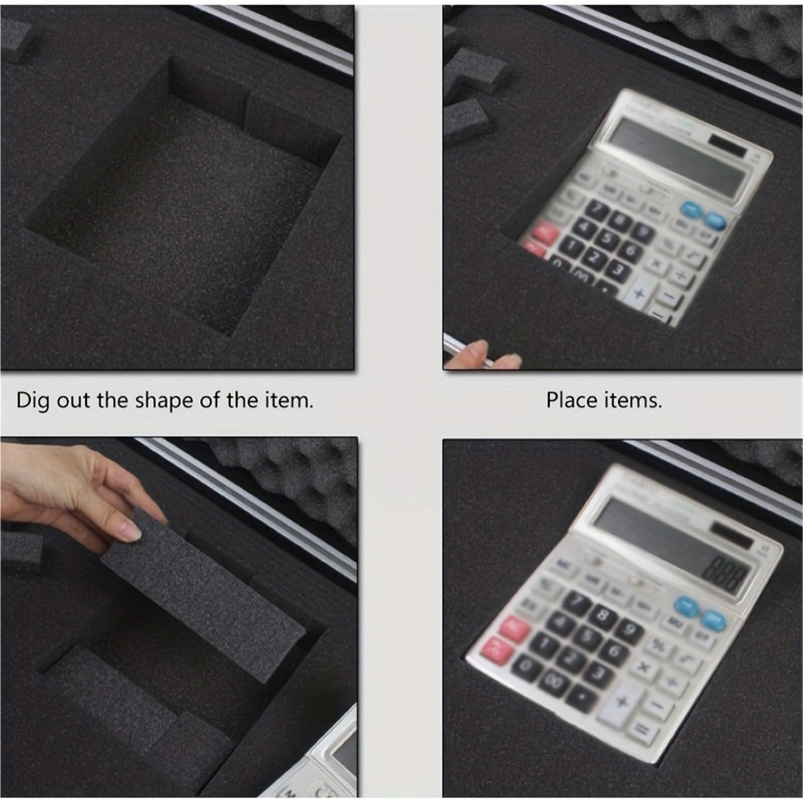 MaletíN De Aluminio Con Asa Caja de herramientas portátil con contraseña, caja almacenamiento equipo seguridad aleación aluminio esponja, protección contra caídas instrumentos precisión(White)