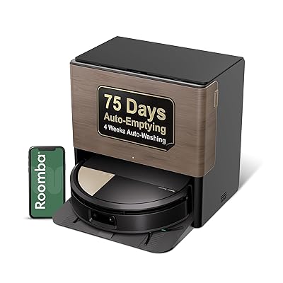 iRobot Roomba Max 705 Combo Robot Vacuum & Mop + AutoWash Dock – Extending Self-Cleaning Roller Mop, Retractable Mop Cover, Dual Brushes, Self-Empties, Heat-Washes & Dries, Avoids Obstacles, LiDAR