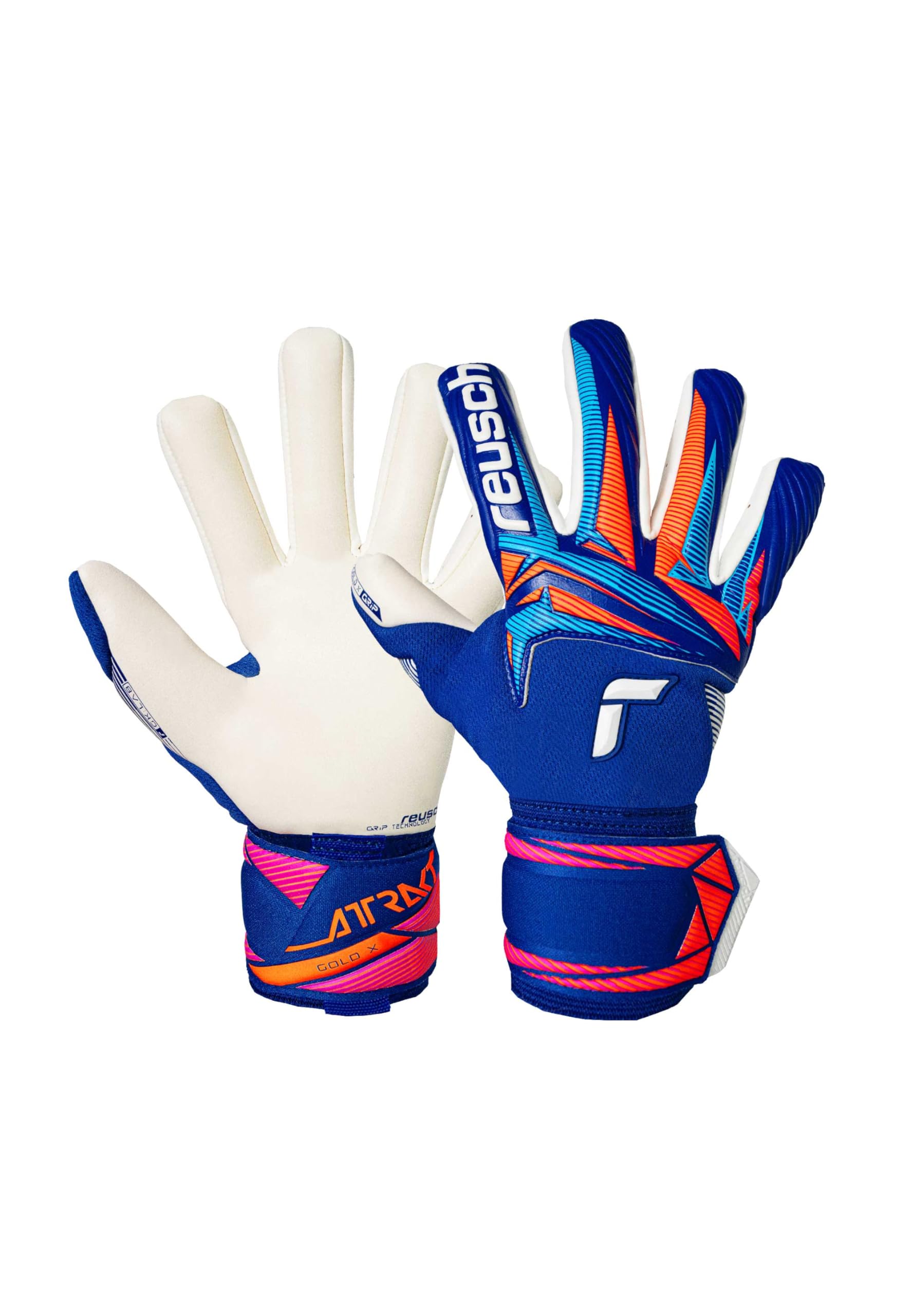 Reusch Profi Torwarthandschuhe Herren Erwachsene | extra starker Grip, Enge Passform & hohe Stabilität | atmungsaktiv | für Training & Spiel | Kunstrasen & Naturrasen |Größe 7,5-11 |Attrakt Gold X NC