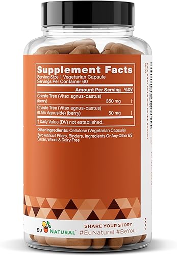 Miniatura 8 de Vitex Chasteberry Cápsulas & Regulate Max Myo-Inositol D-Chiro Inositol Polvo  PMS natural y apoyo de fertilidad, equilibrio hormonas, ciclo regular