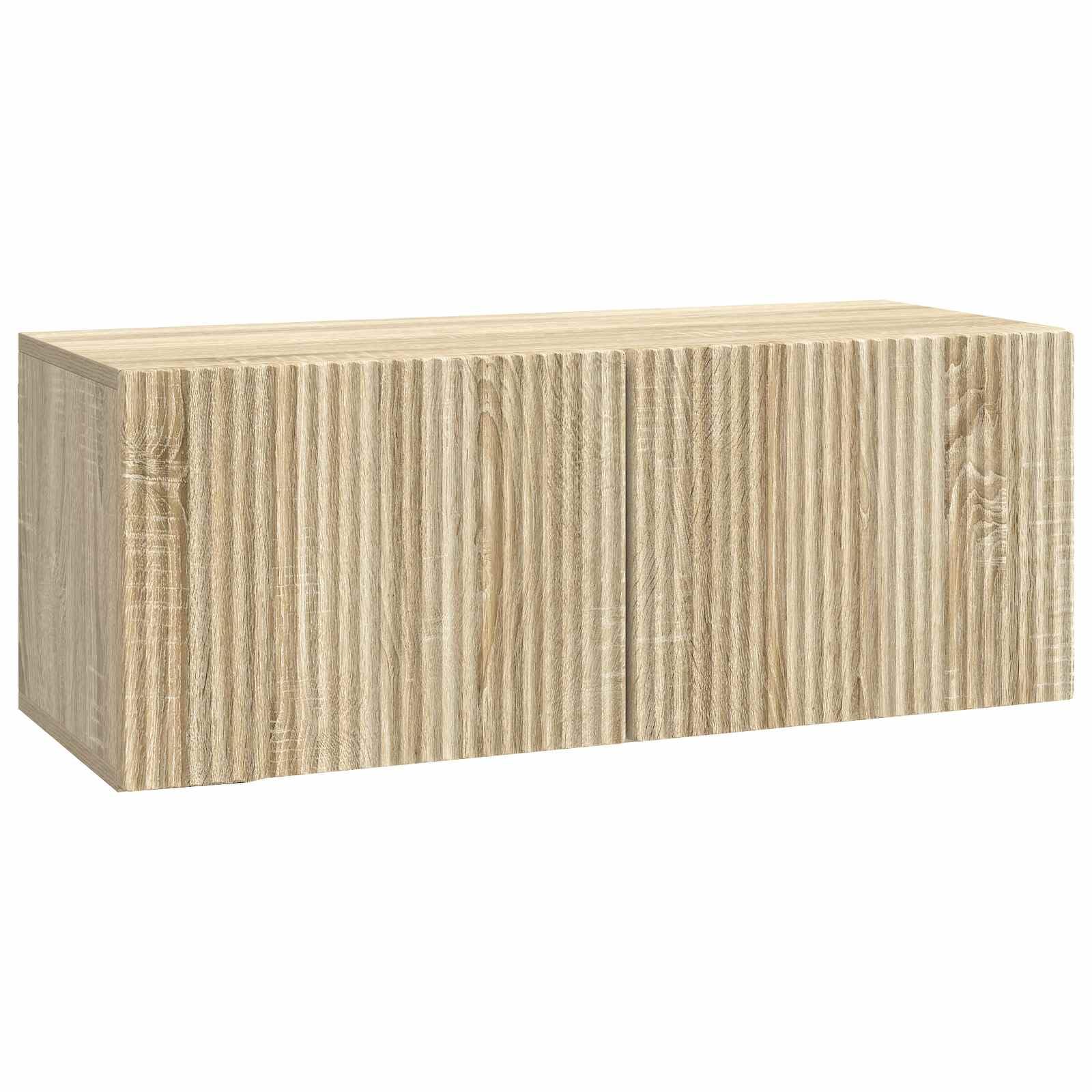 Meuble TV mural 78,5 cm solution rangement pour libérer le sol du salon