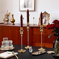 Vista 1 de 3 portavelas cónico, candelabros dorados para centro de mesa, recepción de boda, decoración festiva de Navidad, Halloween