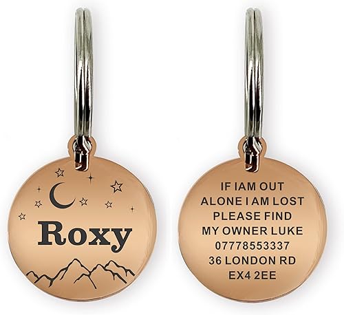 Miniatura 6 de Etiquetas de perro grabadas para mascotas, etiquetas de nombre de perro personalizadas, etiquetas de identificación de perro pequeños, etiquetas de