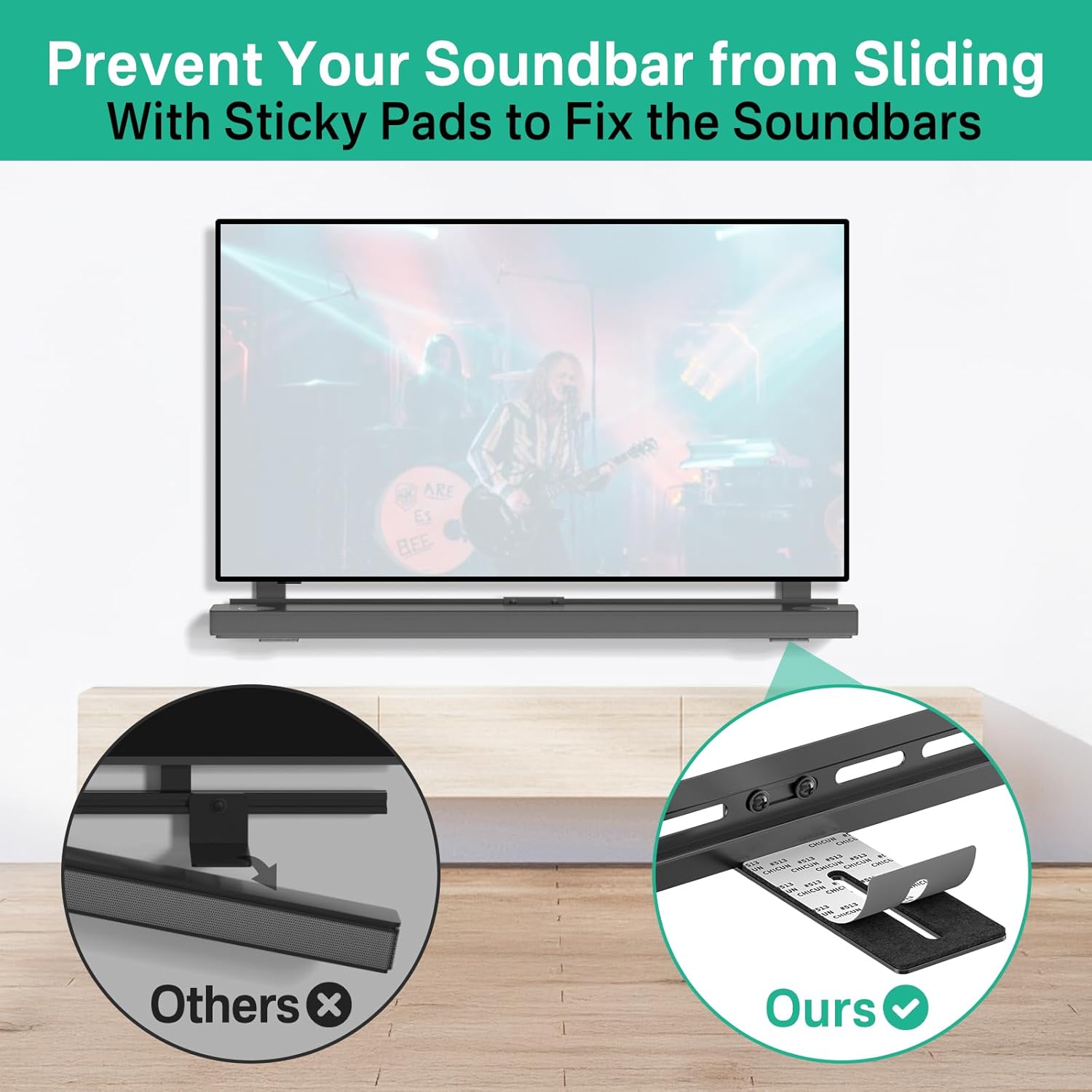 Sound bar TV Mounts for LG Soundbar Mount Under TVs- Height Adjustable TV Soundbar Mount for LG Soundbar Mounting Bracket with Remote Holder