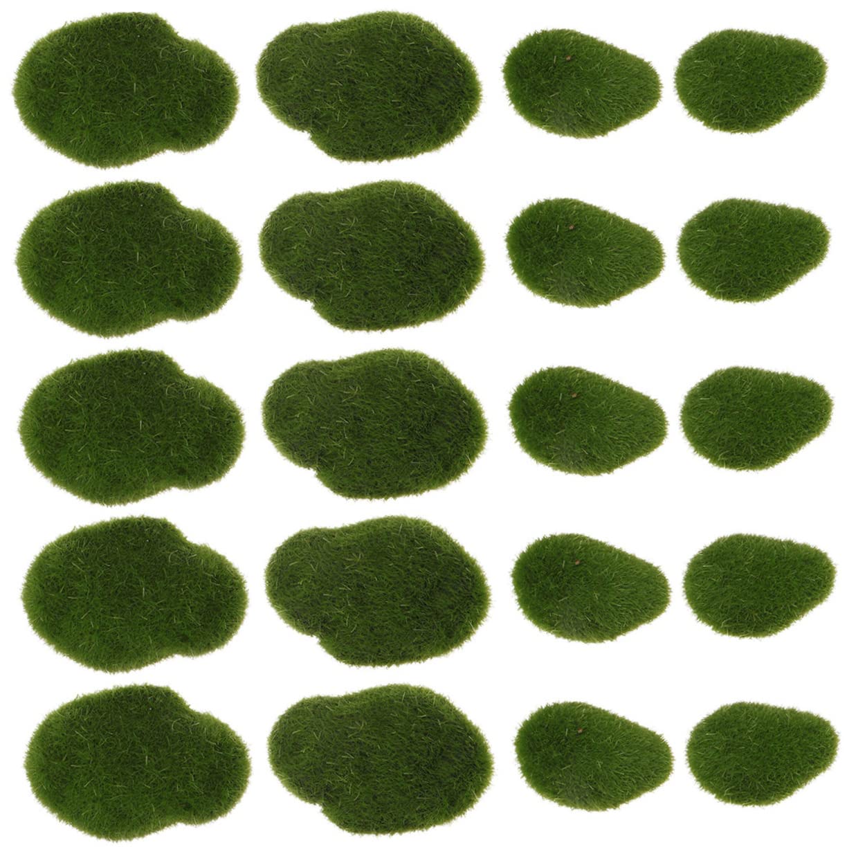 STOBOK 24pcs Artificial Rocks Decor Lifelike Mossy Stone for Micro Landscape Stone Decor Faux Mossy Stone False Bonsai Imitated for Terrarium Accessories Balls Faux for Planters Fake