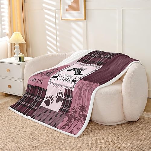 Miniatura 10 de Manfei Manta de fantasmas de Halloween con temática de Halloween para sofá, manta de cama rosa de Halloween para niños, niñas y adultos, decoración