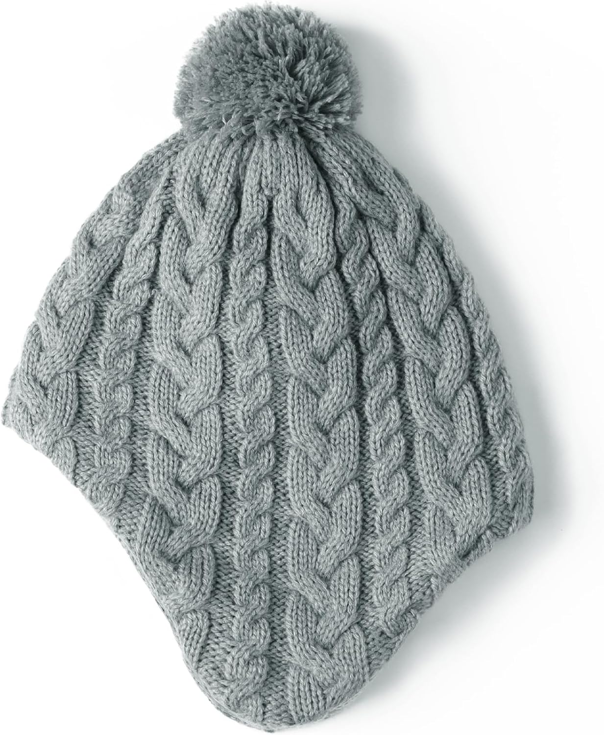 Duoyeree Kids Beanie Hat for Boys Girls Pom-pom Kint Hats Cozy Lining Winter Skull Cap - Image 2