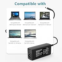 Vista 2 de SLE-TECH Cargador de portátil de 45 W para Dell Inspiron 11 13 14 15 17 3000 5000 7000 Series, adaptador de corriente de 19.5 V 2.31 A para Latitude