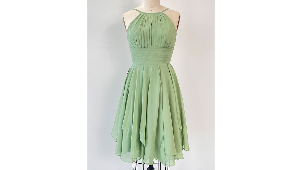 green emerald velvet dress Chiffon Sleeveless Mint Green Bridesmaid Dress Short  loveangeldress