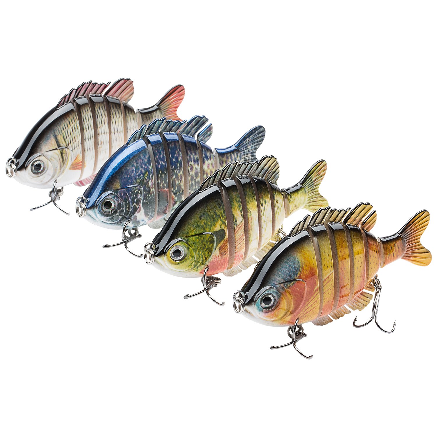 BASSDASH SwimPanfish - Señuelos de Pesca para Pesca de Peces panfish/Bluegill/topwater/Perca Dura de 8,9 cm, 4 Colores (4 Colores)