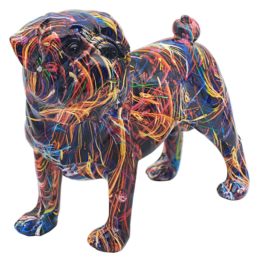 L & P Home & Gifts Lesser Pavey Supernova Pug Figurine For Office | Decor Ornaments For Women Men | Beautiful Figurine For Indoor Outdoor | Living Room Decor Ornaments