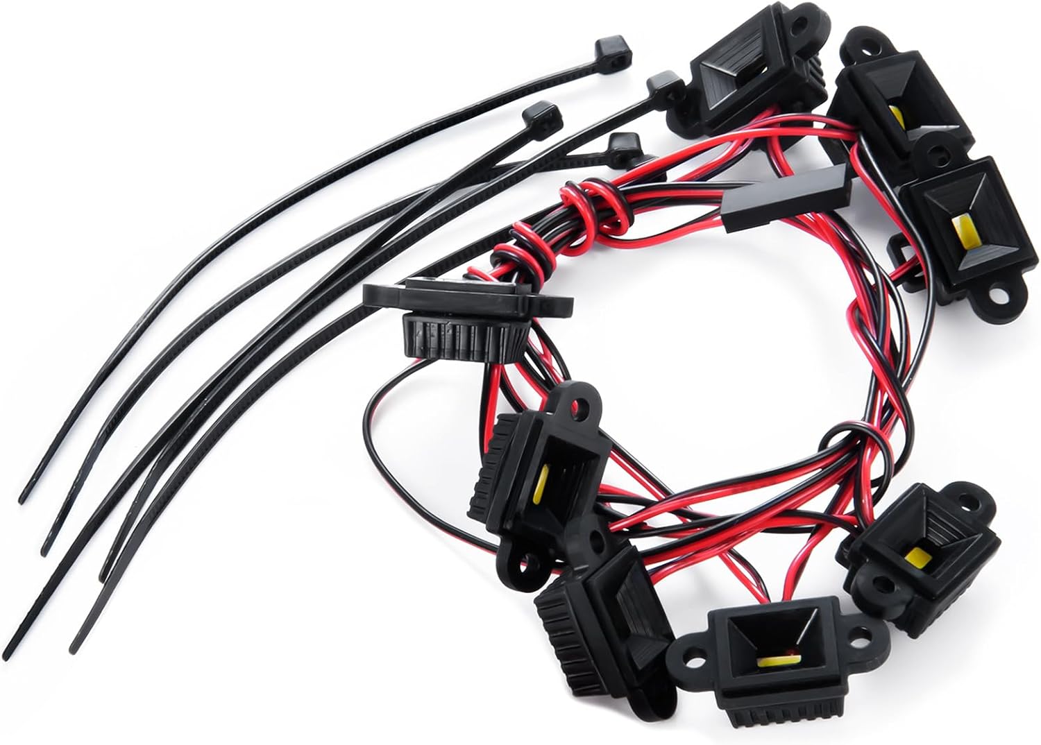 RCLIONS RC Light Kit Fenders LED Lamp for TRX4 TRX6 1/10th RC Crawler Car Upgrades Parts (8 Lights)