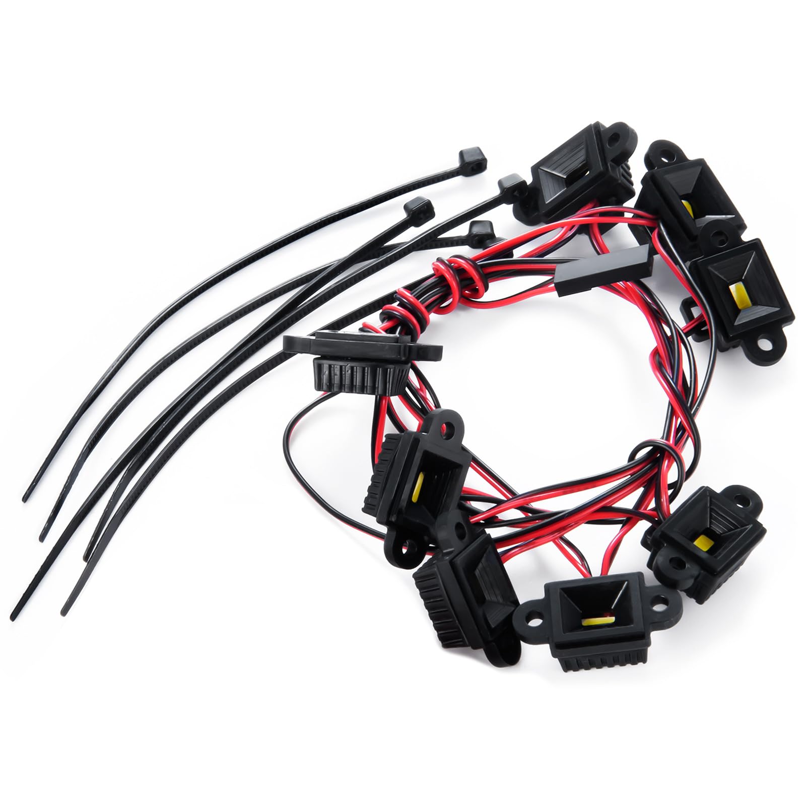 RCLIONS RC Light Kit Fenders LED Lamp for TRX4 TRX6 1/10th RC Crawler Car Upgrades Parts (8 Lights)