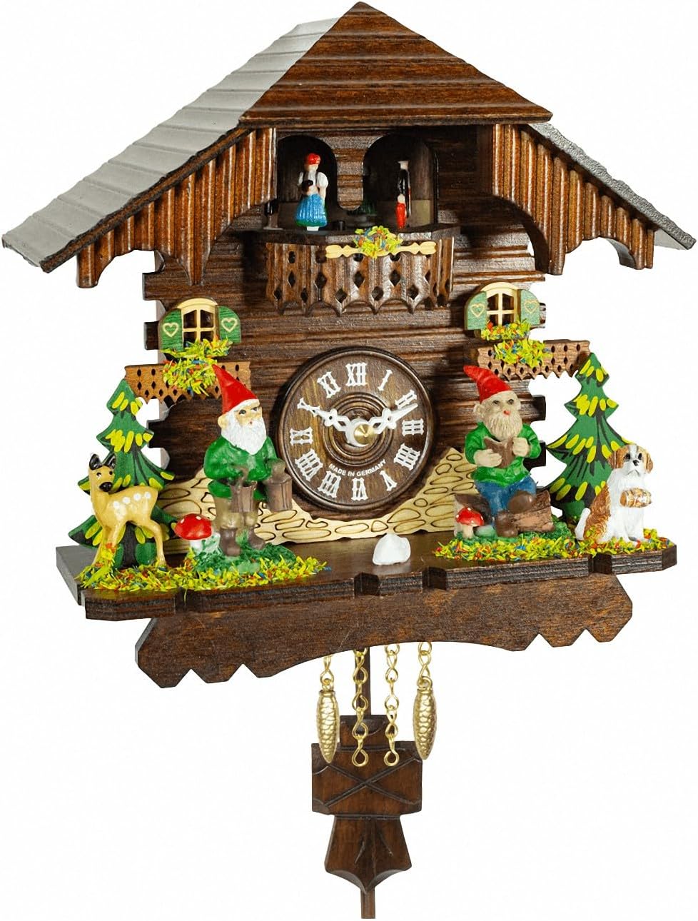 Trenkle Black Forest Clock Black Forest House, Permanent Turning Dancers