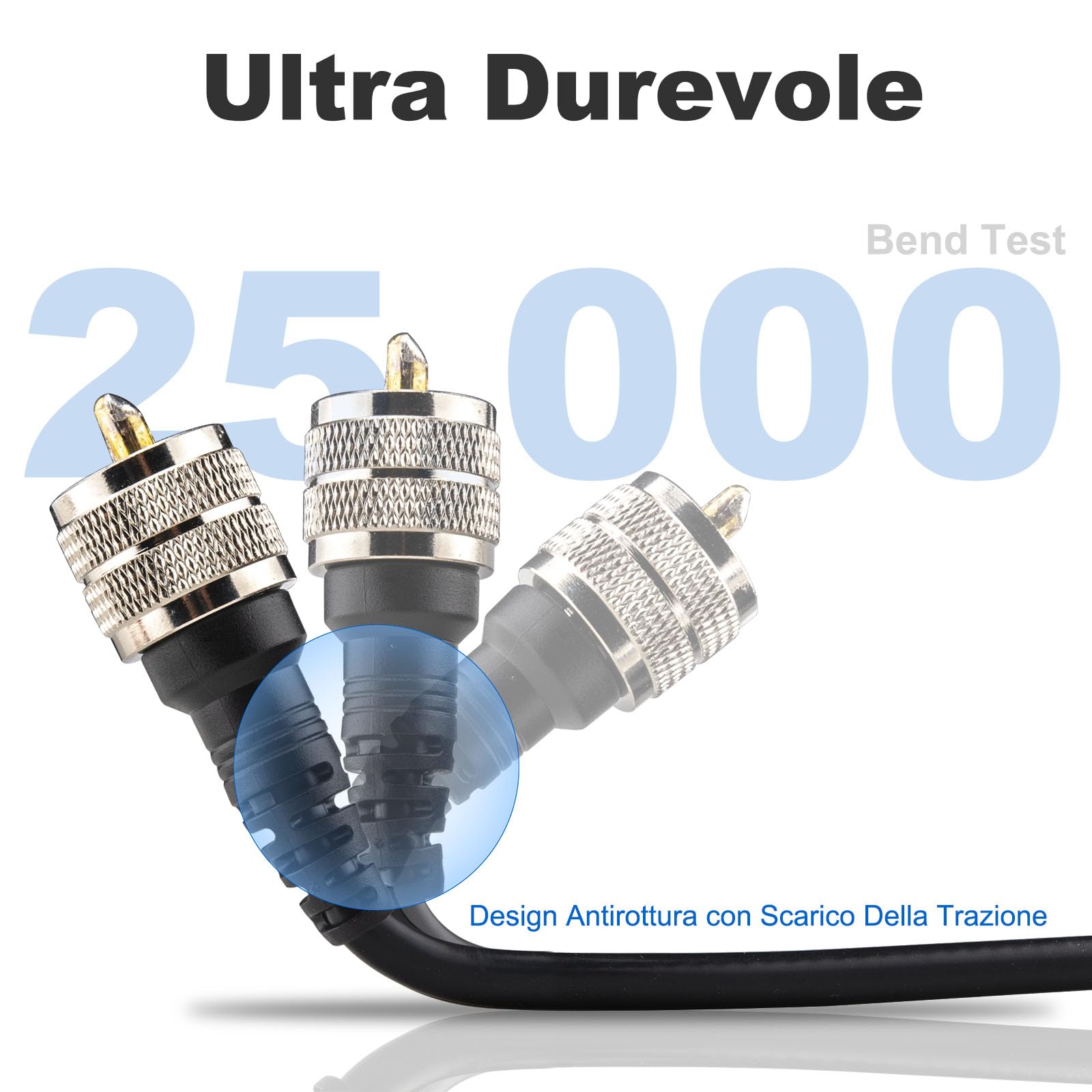 50,25ft Cavo UHF 50Ω UHF Maschio a UHF Maschio L200 Cavo Coassiale a Bassa Perdita per Apparecchiature LAN Wireless, Misuratori VSWR, Analizzatori d'antenna WiFi/GPS, Router d'antenna Scan