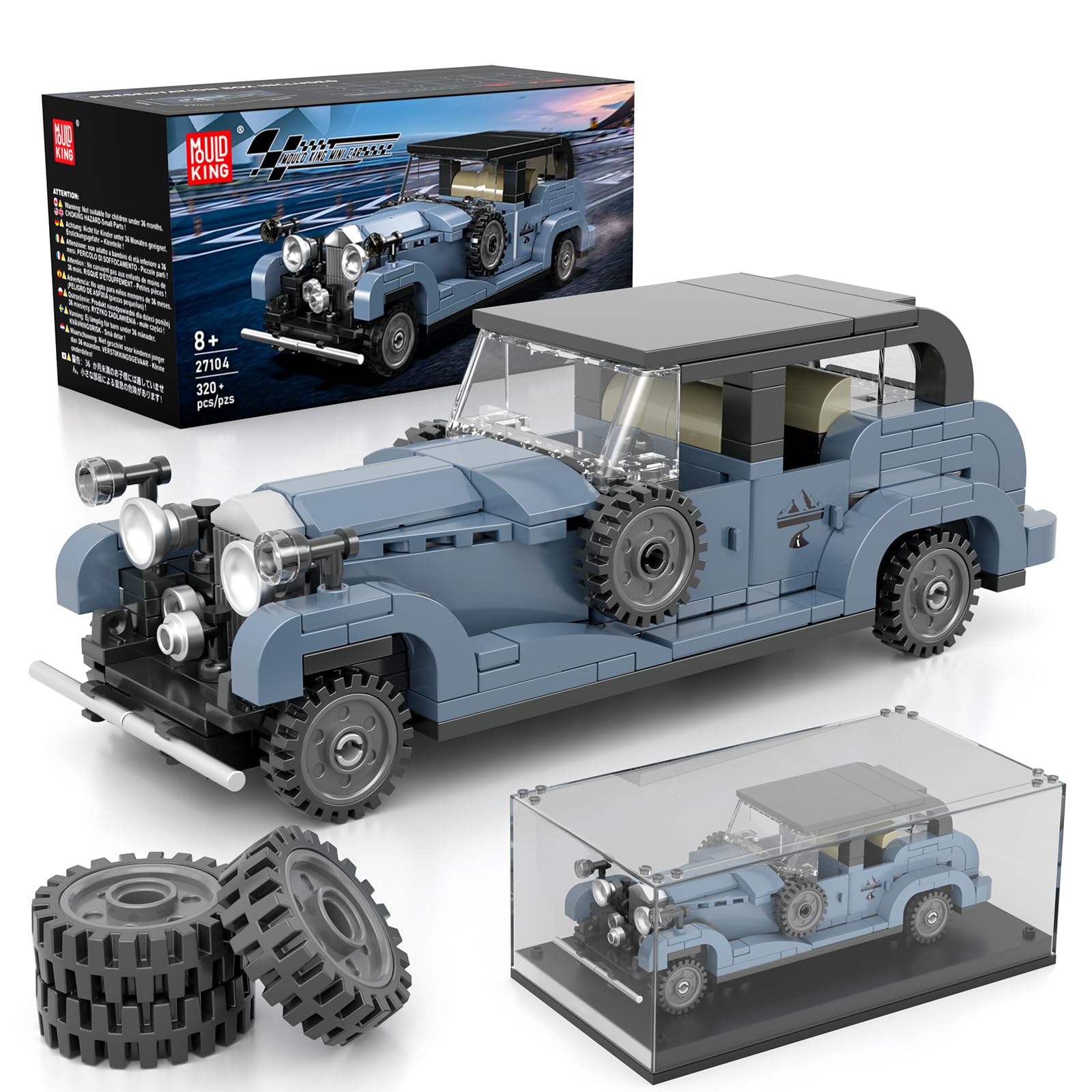 Mould King GT2016 Speed Champion Car Building Kits, MOC Racing Car Toys Model, Vehicle Blocks Set Suitable for Boys to Build, House Decoration Gifts