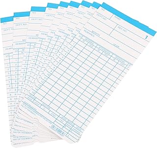 SHINEOFI 1 Set Attendance Paper Clocks Cards Paper Clock Wal