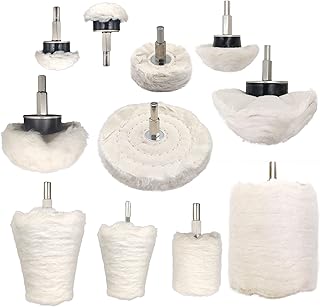 Tworider 11 pcs Buffing Wheel for Drill,Buffing Pad Whel Polishing Kits,Wheel Shaped Polishing Tool for car Headlight Meta...