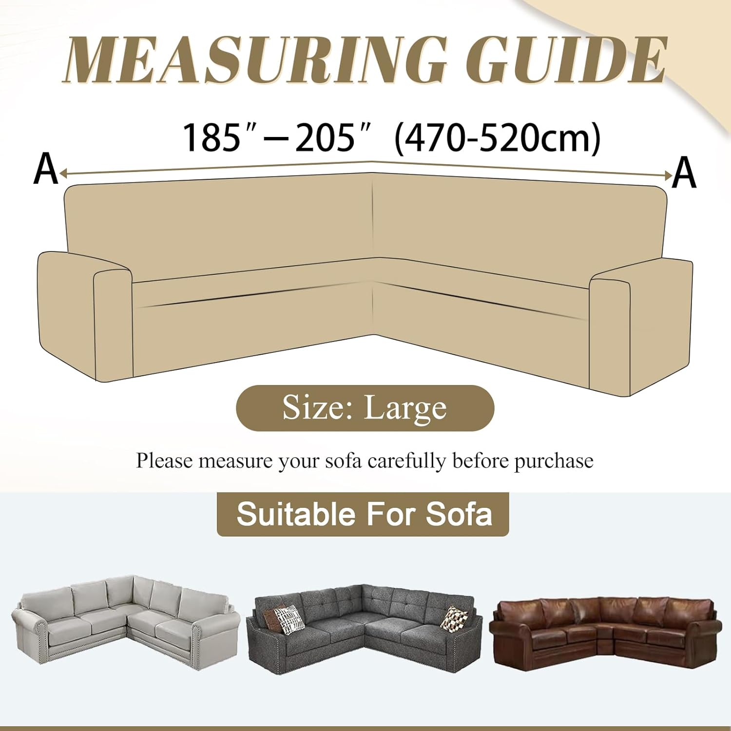 aliecom extra soft corner sectional sofa covers l shaped couch cover sectional slipcovers with non slip foams jacquard stretch u shape furniture protector for pets dogs (ash grey, large) large ash grey