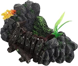 Ipetboom Abrigo Rastejar Esconderijo Tartaruga Para Animais De Estimação Lagarto Lugar Terrário Aquário Decoração Caverna Réptil Répteis Doca Decorativa Peixe Rampa Tartaruga Esconderijo