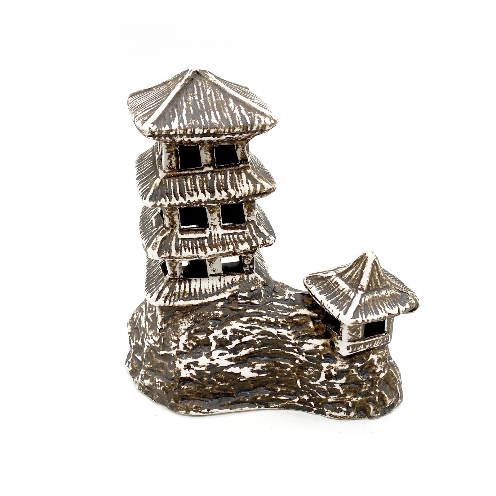 ZooPaul Décoration en céramique pour aquarium, terrarium, temple, maison, bâtiment, grand